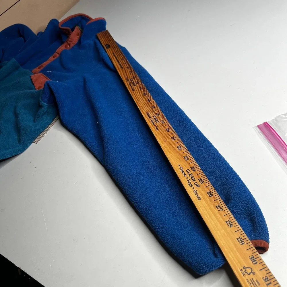 Patagonia Kids Synchilla Snap-T Fleece Pullover Blue Orange XXL 16-18